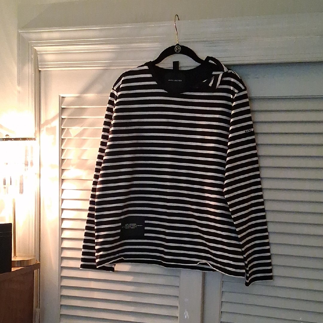 Marc Jacobs Black And White Striped Tee